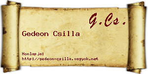 Gedeon Csilla névjegykártya